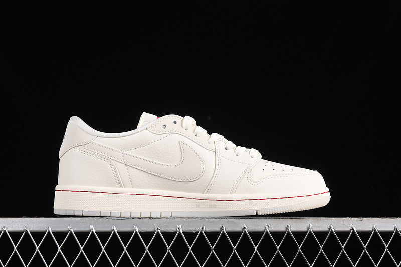 dunk 360 XY2688 104 TRAVIS SCOTT X FRAGMENT DESIGN X AIR JORDAN 1 LOW OG SP WHITE GREY RED 36