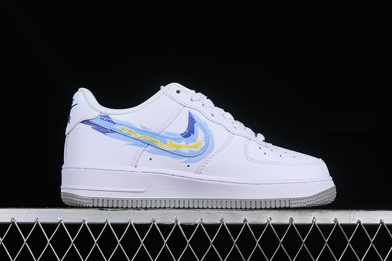 air force 1 320 PF9055 773 AIR FORCE 1 07 LOW BAPE WHITE BLUE YELLOW WOMAN 36 39 MAN 40 45 48