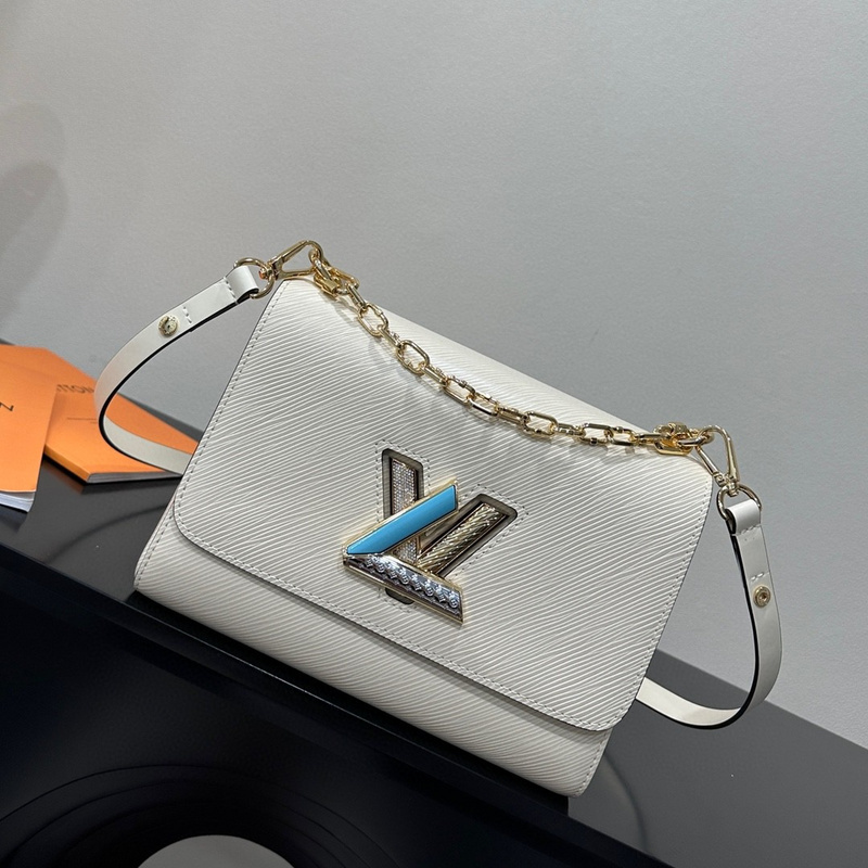 shoulder bag Lv twist white color genuine leather bagD2AA