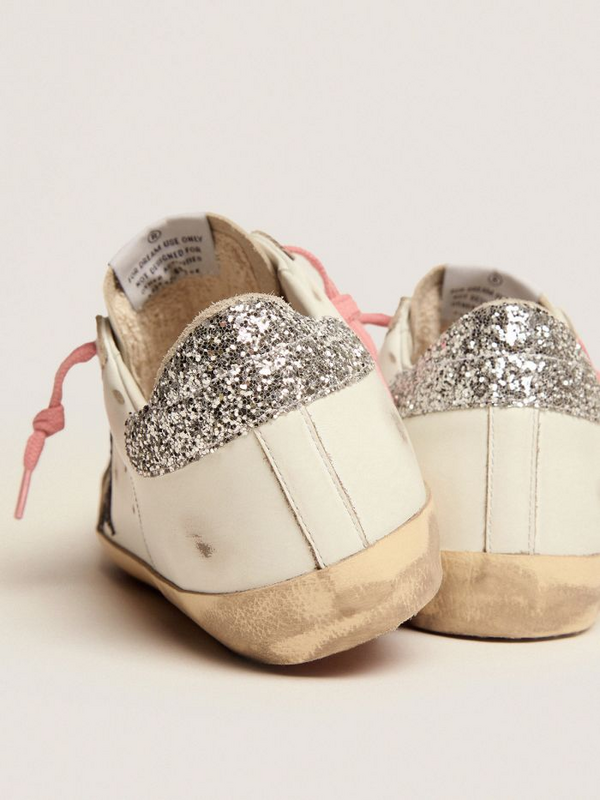 golden goose Super-Star LTD sneakers with colored glitter star and heel tab(A9F0)