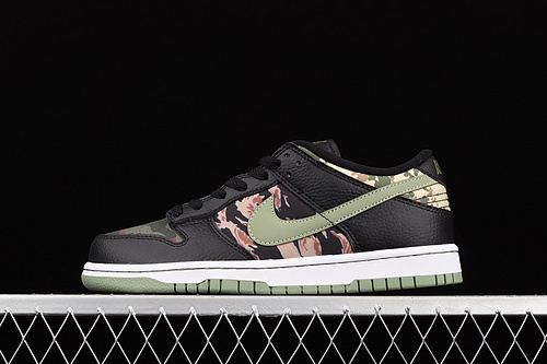 dunk 330 DH0957 001 DUNK LOW SE CRAZY CAMO BLACK OIL GREEN WHITE TOTAL ORANGE UNSIEX 36 46 74