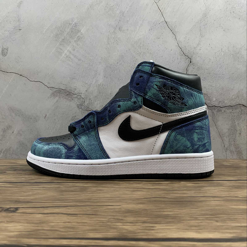 jordan 1 380 CD0461 100 AIR JORDAN 1 RETRO HIGH OG TIE DYE WHITE BLACK AURORA GREEN MAN 40 47