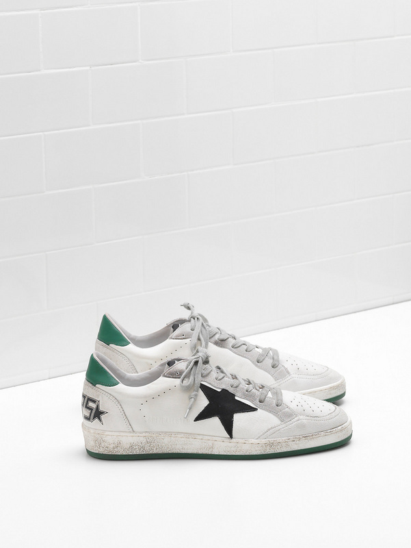 golden goose BALL STAR Sneakers G32MS592.G4 Upper in calf leather Nabuk star Suede details(80