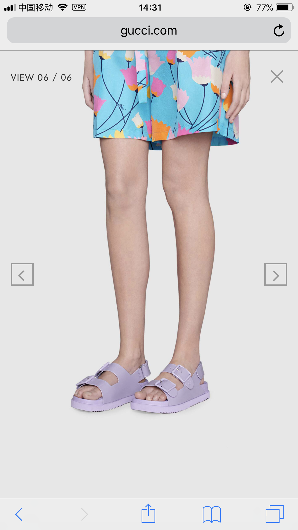 GUCCI SHOES Gucci women's sandal with mini double G 660243(135 usd)(5DA1)