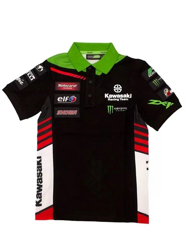 mercedes Kawasaki 23 24 motorcycle polo shirtA9F2