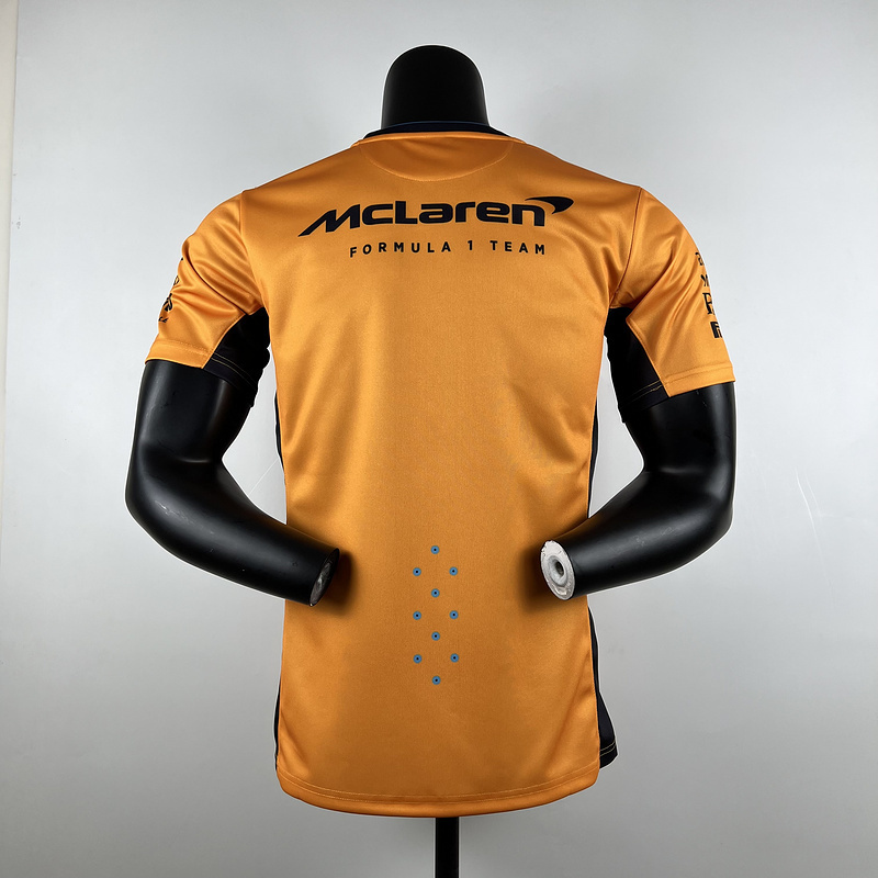 mercedes McLaren 2023 F1 orange racing shirt02DE