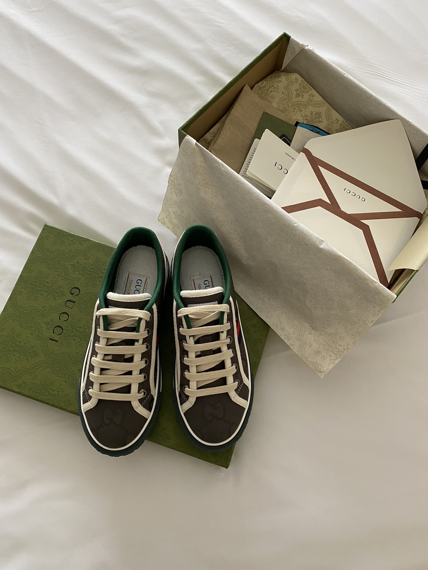 GUCCI SHOES Men's Off The Grid Gucci Tennis 1977 628709(155usd)(E6AD)