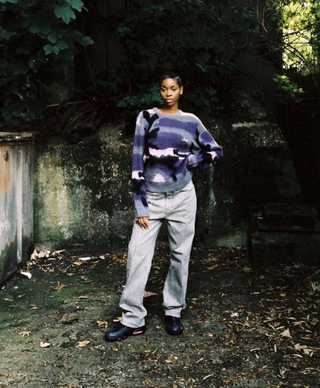 goat 185 Mohair Purple Camo Knitted Jumper240C