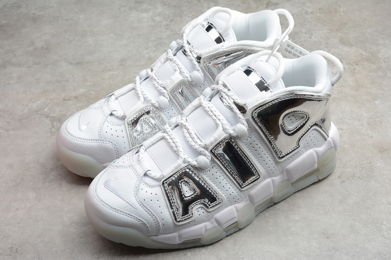 uptempo 340 917593 100 AIR MORE UPTEMPO WHITE CHROME BLUE TINT WOMAN 36 39 MAN 40 45 61C1