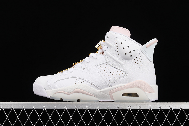 jordan 6 560 DH9696 100 AIR JORDAN 6 RETRO GOLD HOOPS WHITE SAIL METALLIC GOLD BARELY ROSE A0