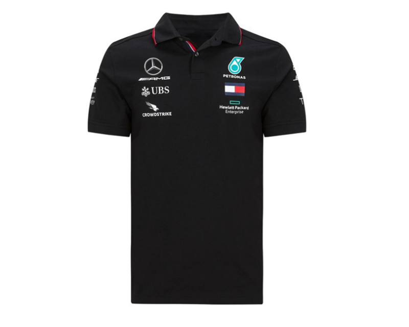 mercedes Mercedes Benz AMG F1 black polo shirt4D50