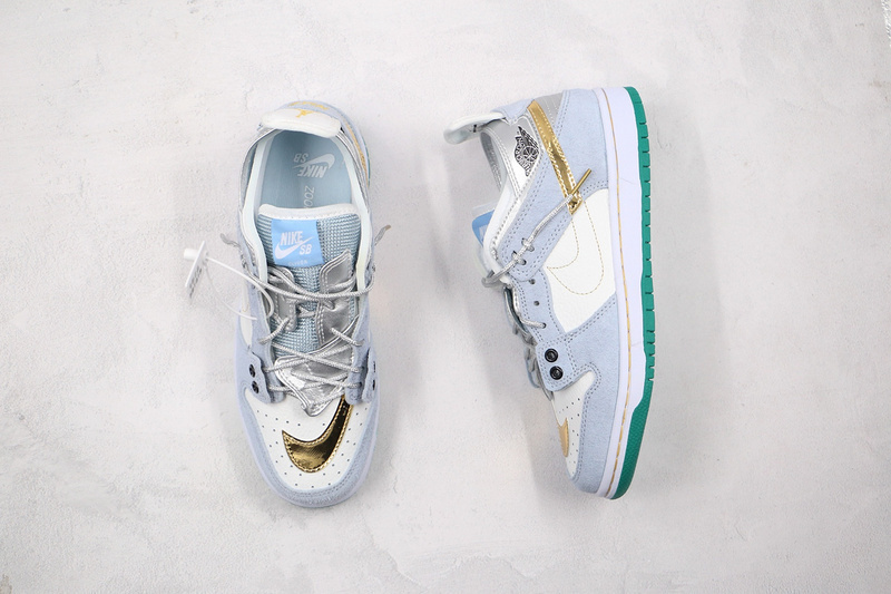 dunk 320 DC9936 100 SB DUNK LOW PRO WHITE PSYCHIC BLUE METALLIC GOLD WOMAN 36 39 MAN 40 45 08