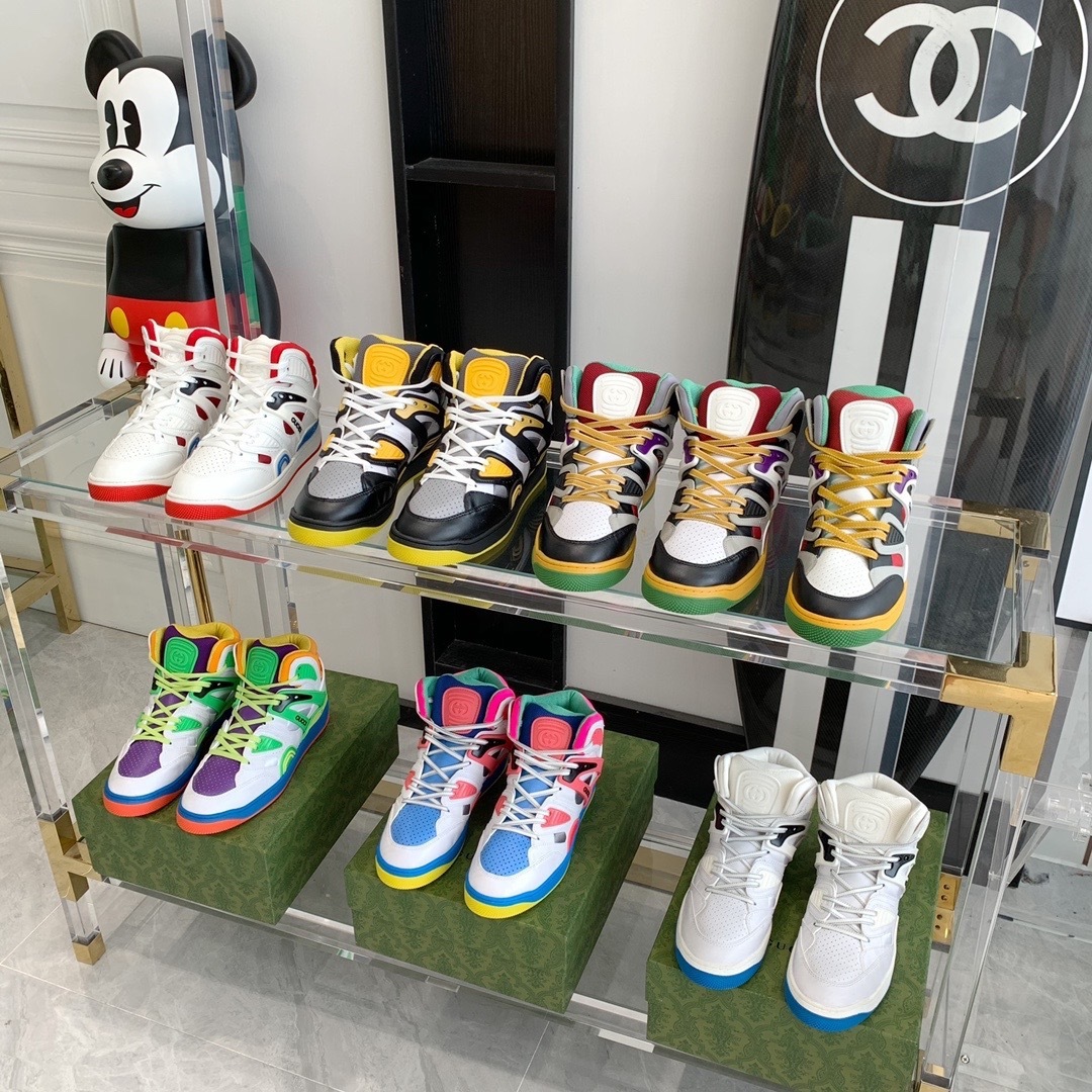 GUCCI SHOES Gucci Basket sneaker 661303(190 usd)(B92A)