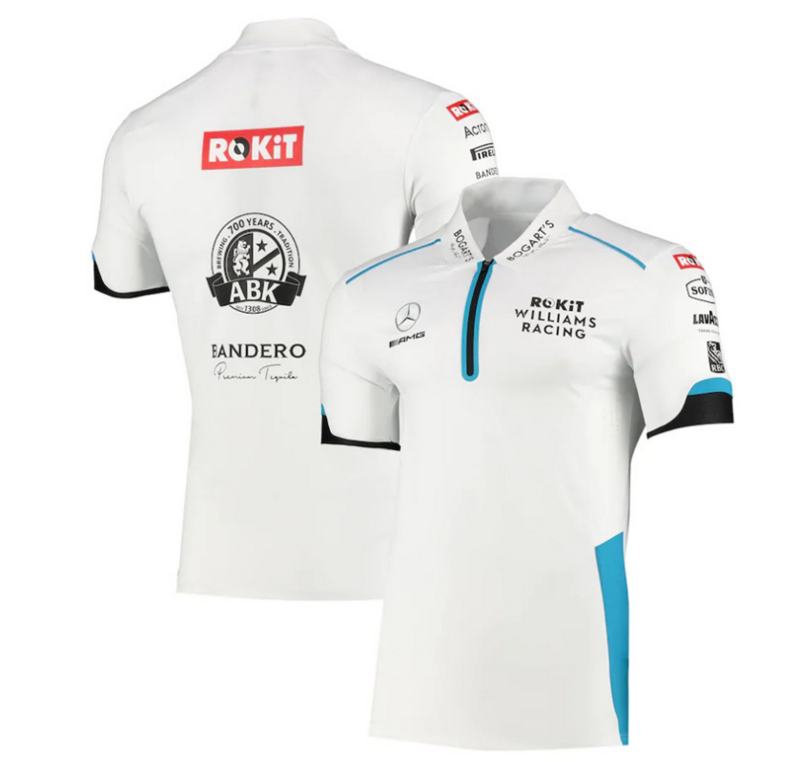 mercedes Williams Benz F1 White Polo ShirtCDA5