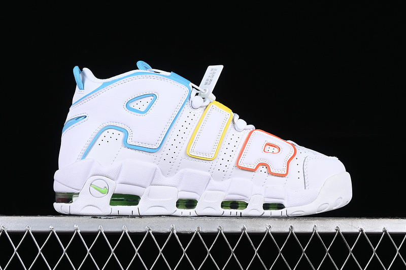 uptempo 340 FJ4624 100 AIR MORE UPTEMPO 96 QS WHITE BLUE YELLOW ORANGE WOMAN 36 39 MAN 40 45