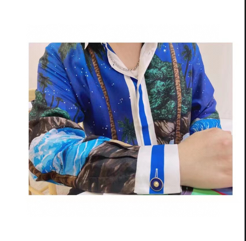 CASABLANCA Clothes CASABLANCA Silk Shirt Top Version(30C1)