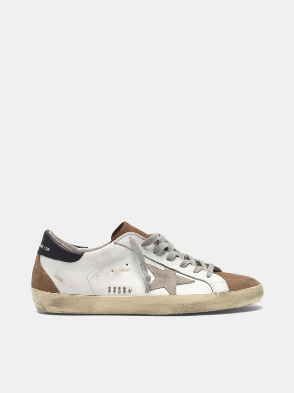 golden goose Super-Star sneakers in leather with suede insert(7FE6)