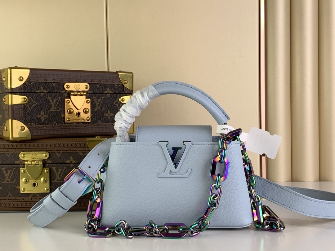 LV-Handbags M48865 25232 Grey Blue (Color chain)(C319)