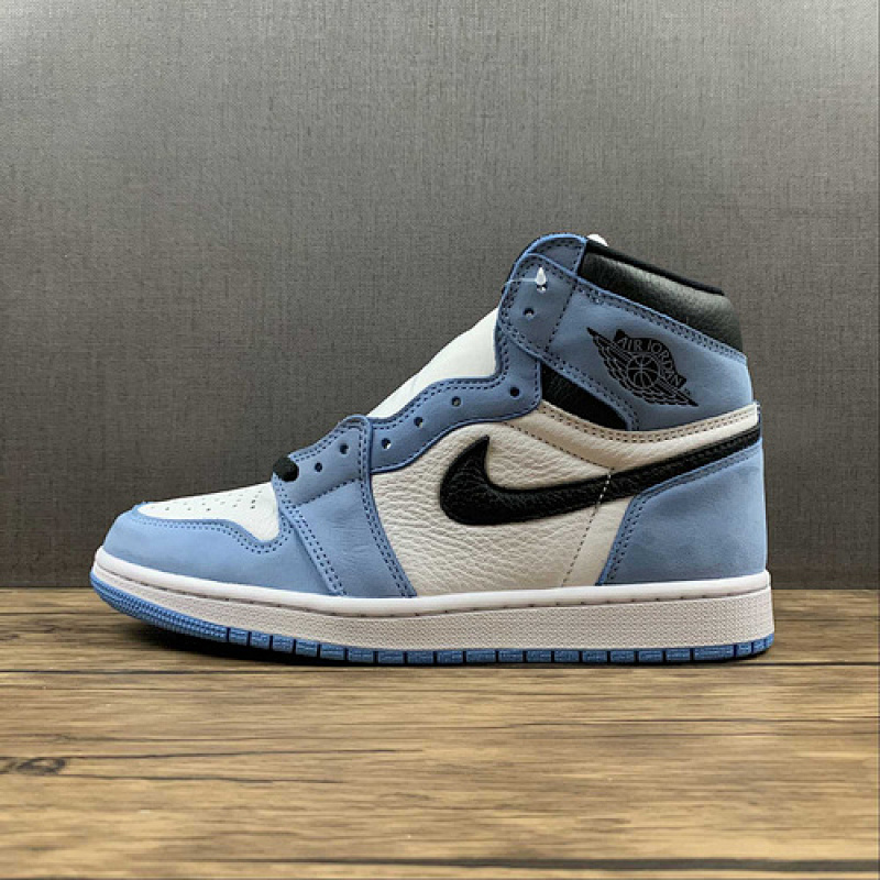 jordan 1 340 555088 134 AIR JORDAN 1 RETRO HIGH OG WHITE UNIVERSITY BLUE BLACK UNSIEX 36 47.5