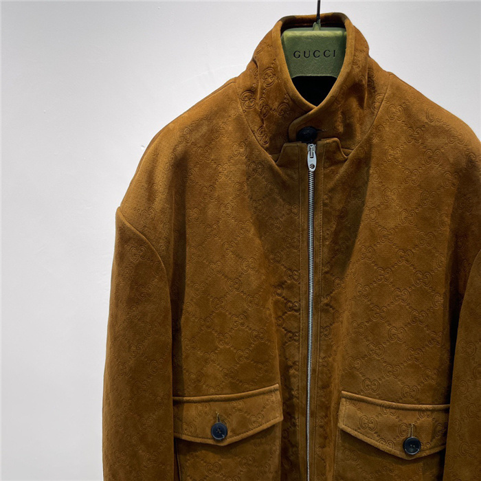 gucci 2022fw G cc Real Leather Jacket Top Version 1403