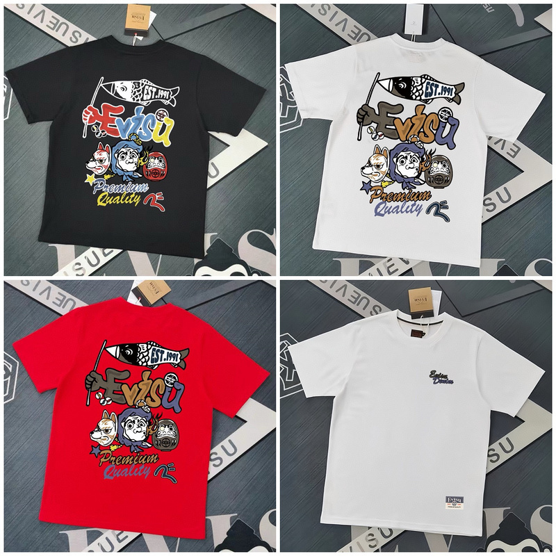 EVISU 1580）EVISU 福神 25新款 不倒翁 達摩 字母 1991 短袖 短T 潮流 時�