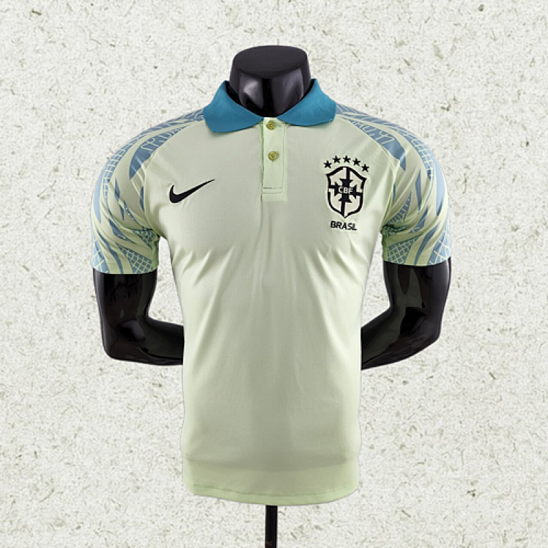 2022 POLO Brazil Light Green soccer jersey Camiseta de futebol maillyupoo camisas de time