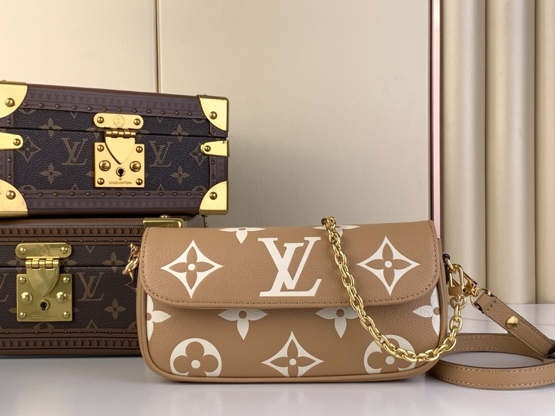 LV-Handbags M82210 12758 Light brown (embossed silk screen)(8C9F)