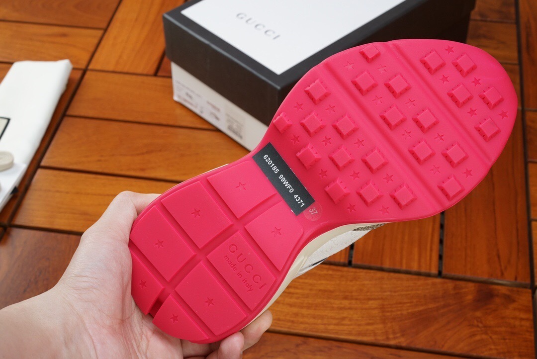 GUCCI SHOES GUCCI Women's GG Rhyton sneaker 620185(190USD)(1DC6)