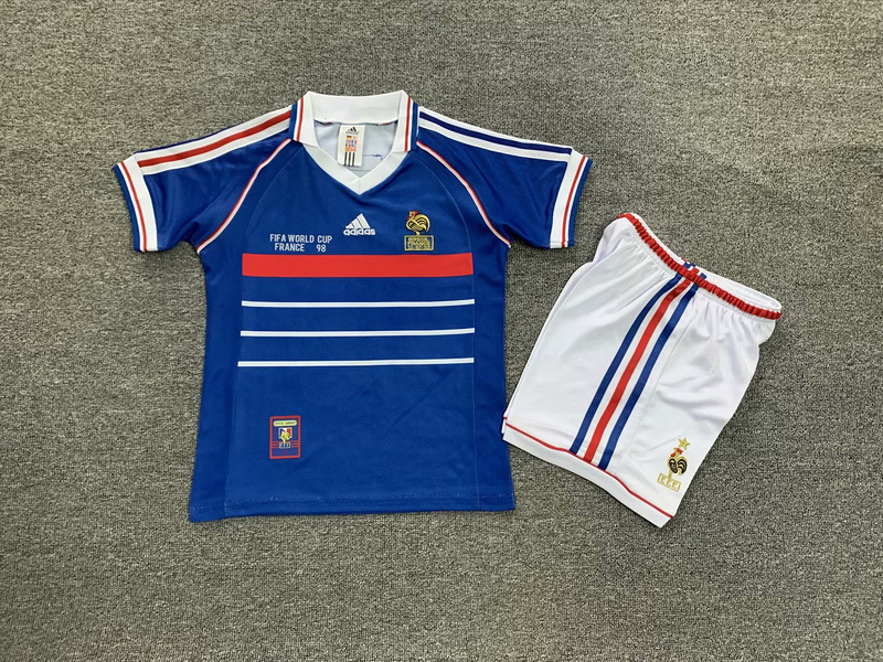 retro jersey France retro Kids sets 1998 maglia calcio maillot football camisetas futbol6CFD
