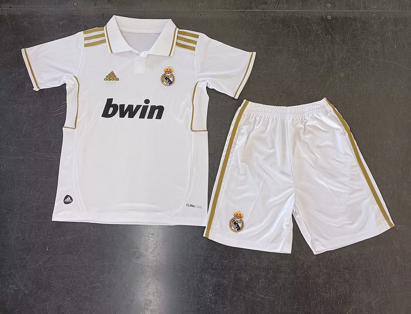 vintage Real madrid retro kids sets 2011 12 maglia calcio maillot football camisetas fu