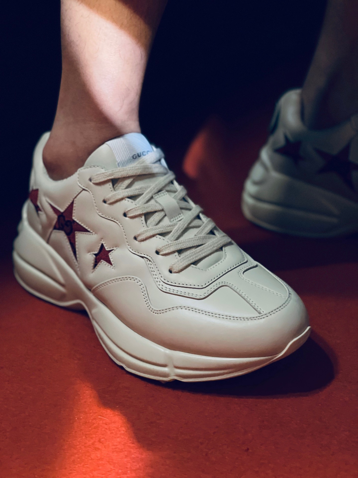 GUCCI SHOES GUCCI RHYTON SNEAKER WITH STARS 660939(190 USD)(CBFB)