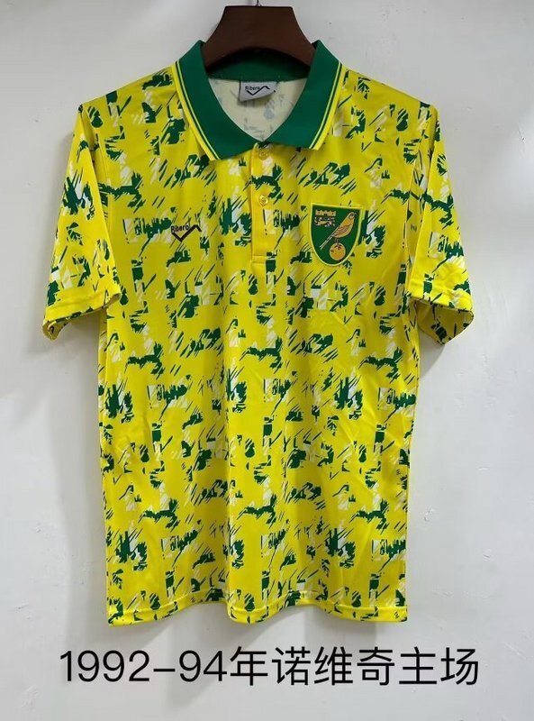 retro jersey Norwich retro jerseys 1992 maglia calcio maillot football camisetas futbolC83E