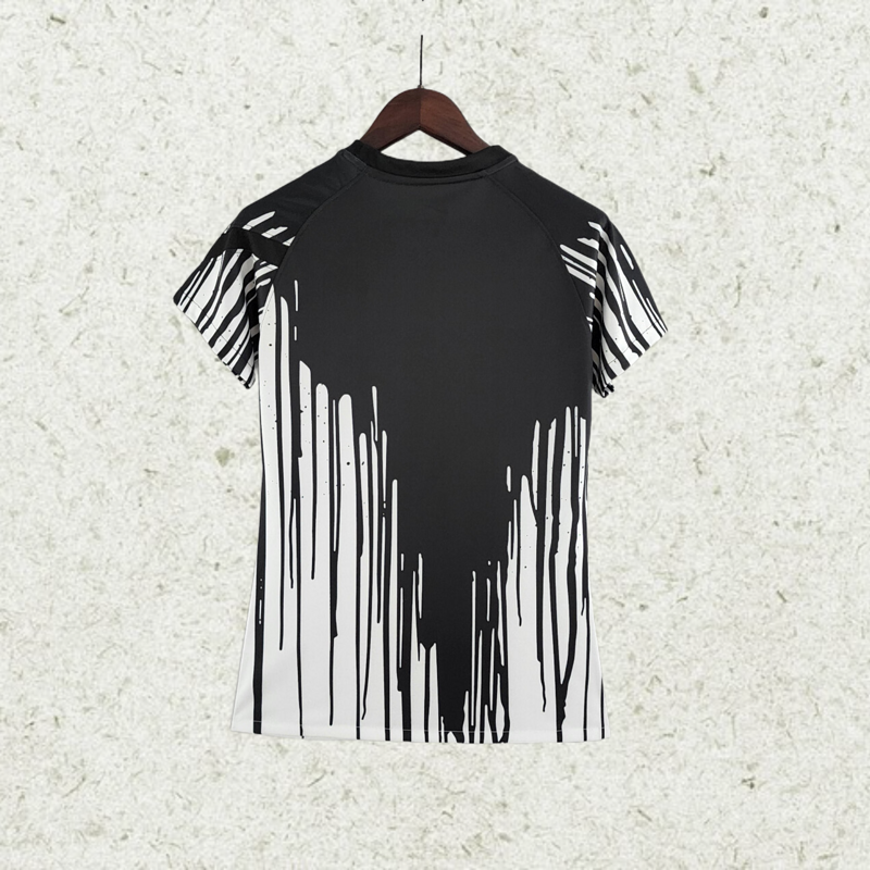 2223 woman Corinthians Pre-Game Black & White soccer jersey Camisetayupoo camisas de time