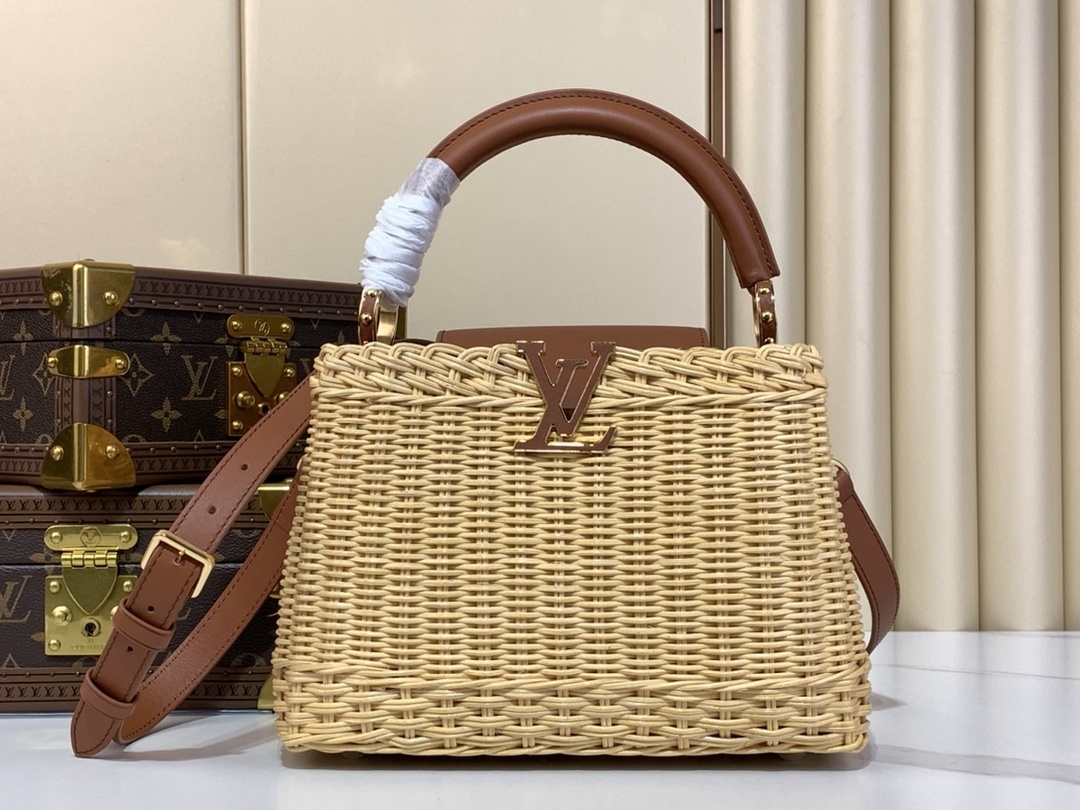 LV-Handbags m11617 Brown m24976 Yellow (woven)(FAD0)