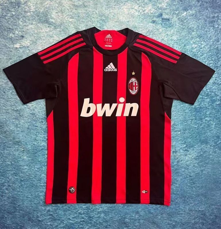 retro jersey AC Milan retro soccer jerseys 2008 09 maglia calcio maillot football camis