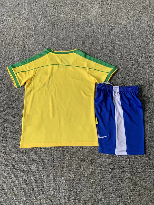 retro jersey Brazil retro kids sets 1998 maglia calcio maillot football camisetas futbo