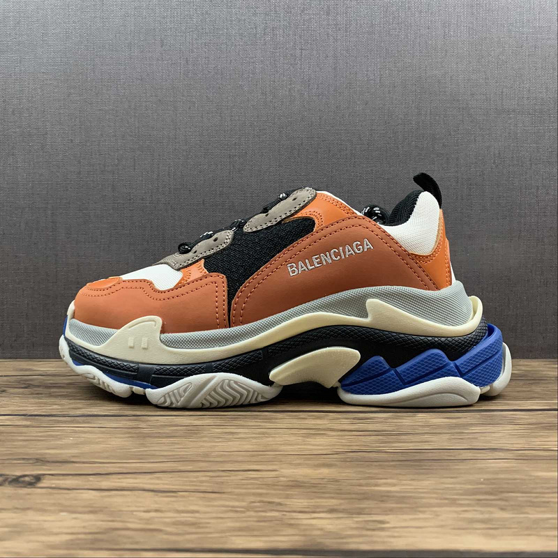 BALENCIAGA TRIPLE S 【470】[BA﹡LEN﹡CIAGA TRIPLE S DADSHOES ORANGE∕BLACK∕WHITE-BLUE]-[WOMAN︰35-39