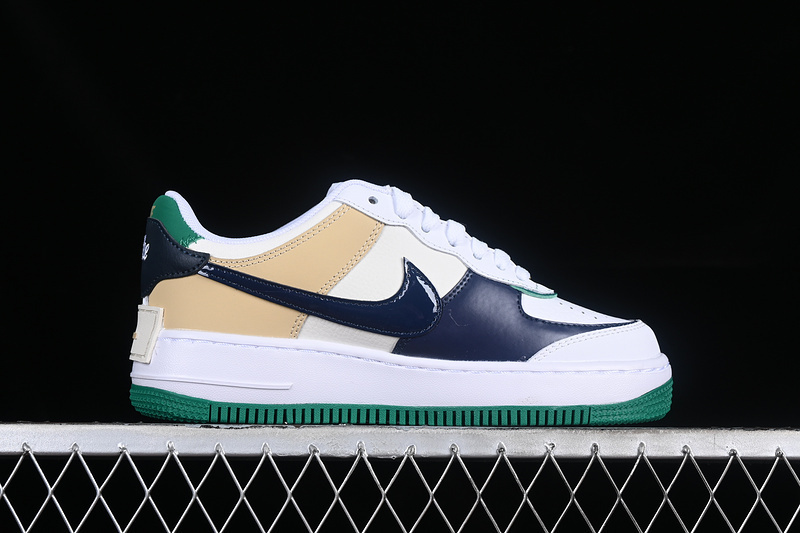 air force 1 280 DZ1847 102 AIR FORCE 1 SHADOW WHITE MALACHITE SESAME MIDNIGHT NAVY WOMAN 35.5