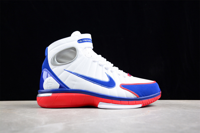 kobe 340 308475 100 AIR ZOOM HUARACHE 2K4 WHITE GAME ROYAL SPORT RED METALLIC SILVER MAN 40 4