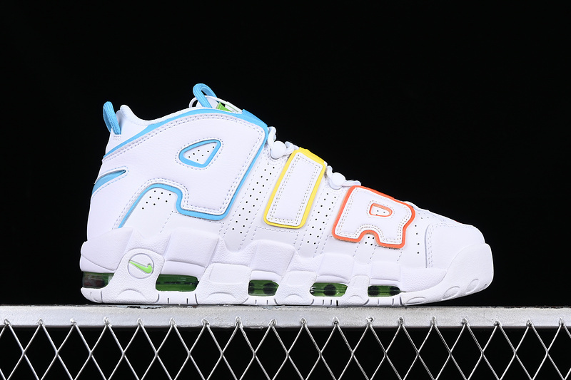 uptempo 340 FJ4624 100 AIR MORE UPTEMPO 96 QS WHITE BLUE GREEN ORANGE GOLD UNISEX 36 45 A3AA