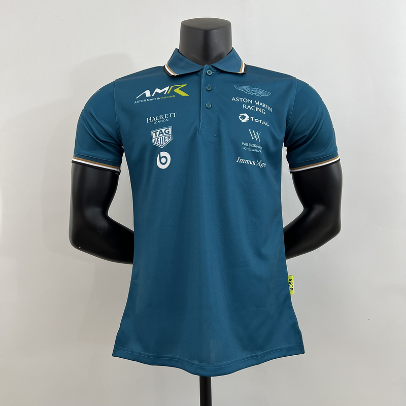 mercedes Aston Martin 2023 F1 green polo35D6
