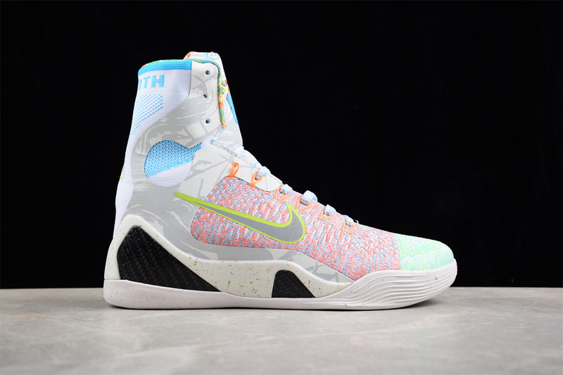kobe 340 678301 904 KOBE 9 ELITE PREMIUM WHAT THE KOBE MULTI COLOR REFLECT SILVER CHLORINE BL