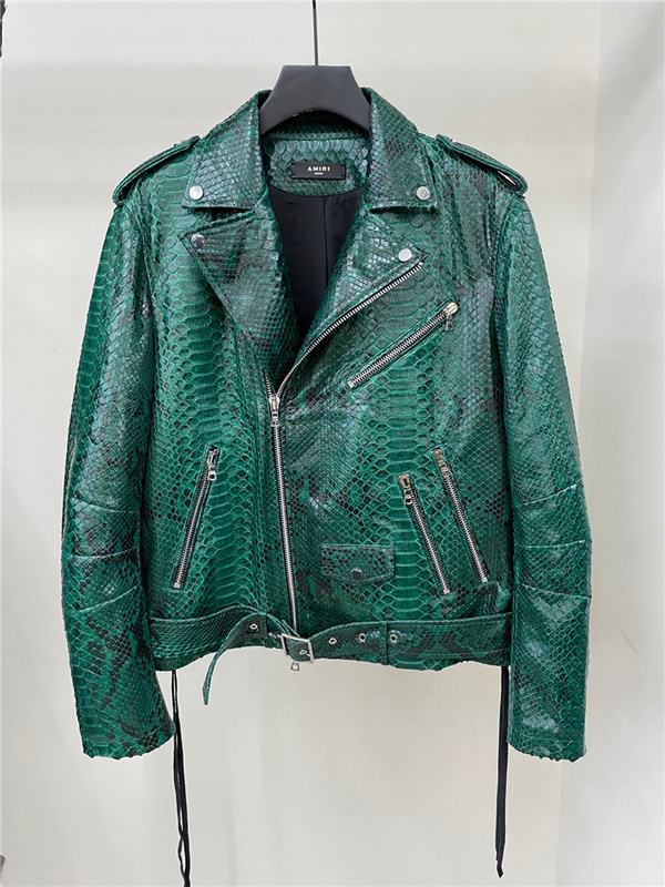 23fw A﹡iri Snakeskin Leather Jacket Top Version(6D6C) amiri clothes