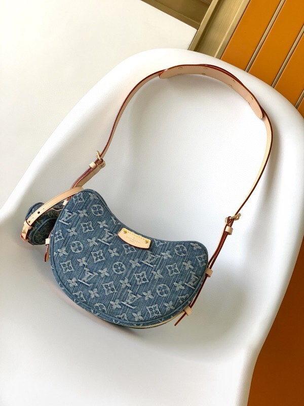 shoulder bag Lv denim bag louis vuitton Croissant MM M46828 2024 lv bags for women handbagF87