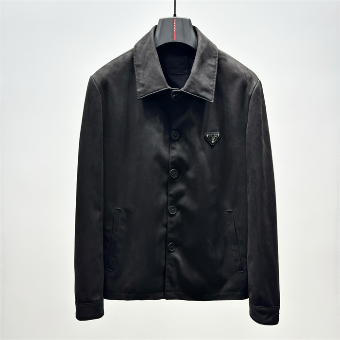 prada 2024fw P ADA Real Leather Jacket Top VersionBE51