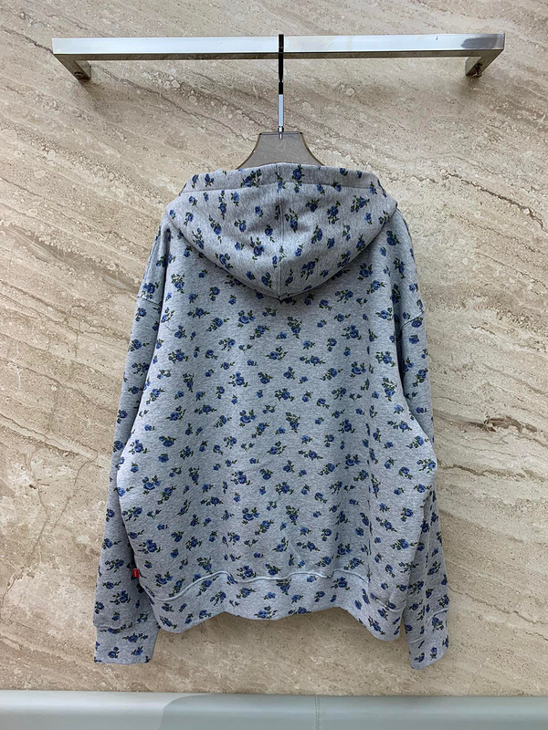 SUPREME Supreme Small Box Zip Up Hooded Sweatshirt FlowersB7C9