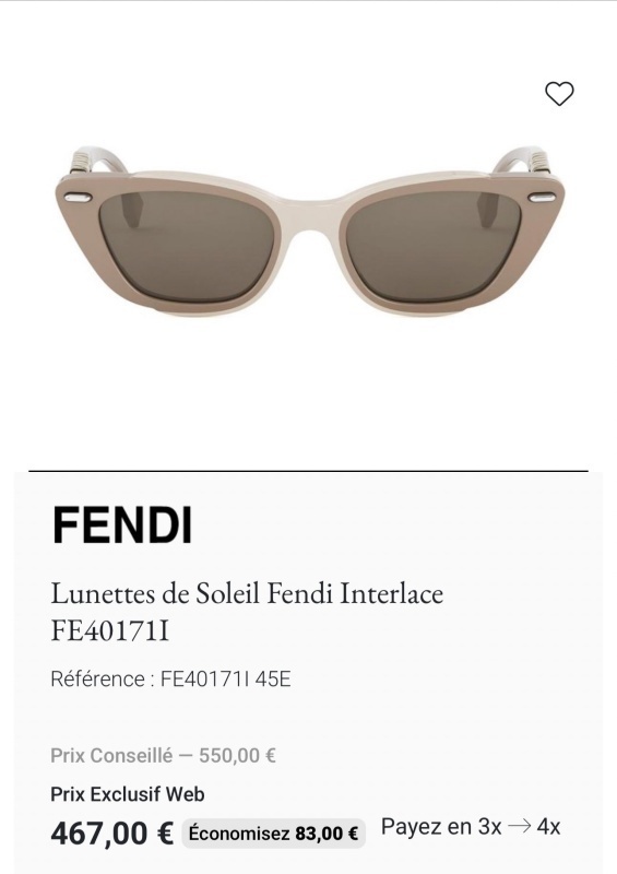 Fendi glasses -FENDI 00358AA5