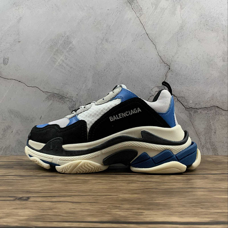 triple s 470 BA LEN CIAGA TRIPLE S SNEAKER DADSHOE BLACK LIGHT GREY BLUE BEIGE WOMAN 35 39 MA
