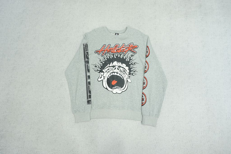 ￥188 Hellstar Studios Records Crewneck Hoodie(B32A) hellstar