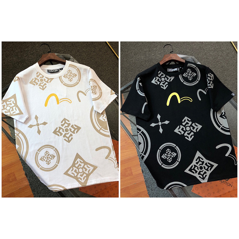 EVISU 1580）EVISU 福神 24新款 滿版 家徽 字母 海鷗 短袖 短T 潮流 時尚